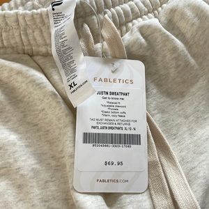 NWT Fabletics Sweat Pants